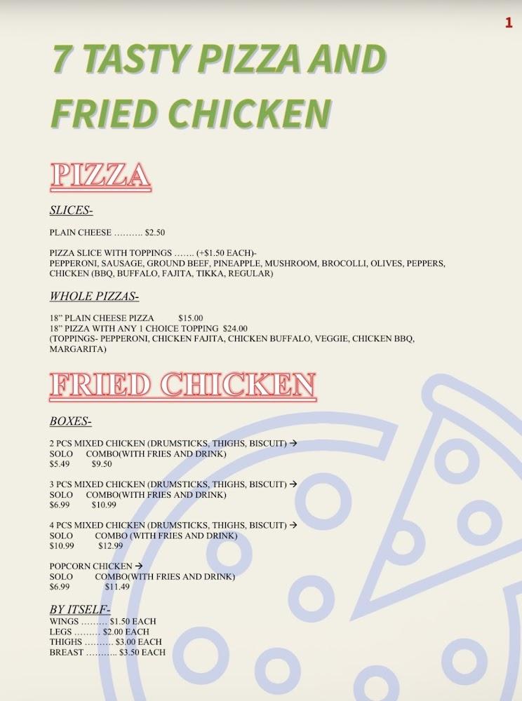 7 Tasty Pizza and Fried Chicken Menu image 4